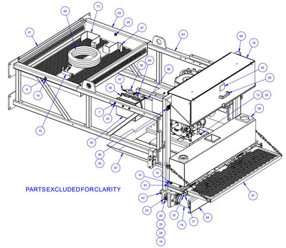 TRTP150B Triple Roller Tube Pavers Power Unit End Assembly-1 Parts by Allen Engineering