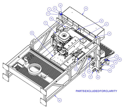 TRTP150B Triple Roller Tube Pavers Power Unit End Assembly-1 Parts by Allen Engineering
