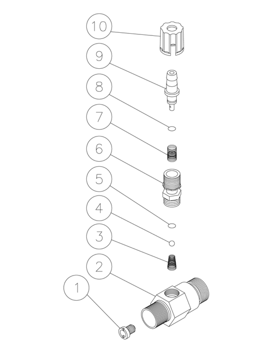 HSP-2003-1MGH/1MGV/3MGH/3MGV, HSP-2403-3MGH/3MGR, HSP-3004-1MGH/1MGV Detergent Injector Assembly Parts By Mi-T-M