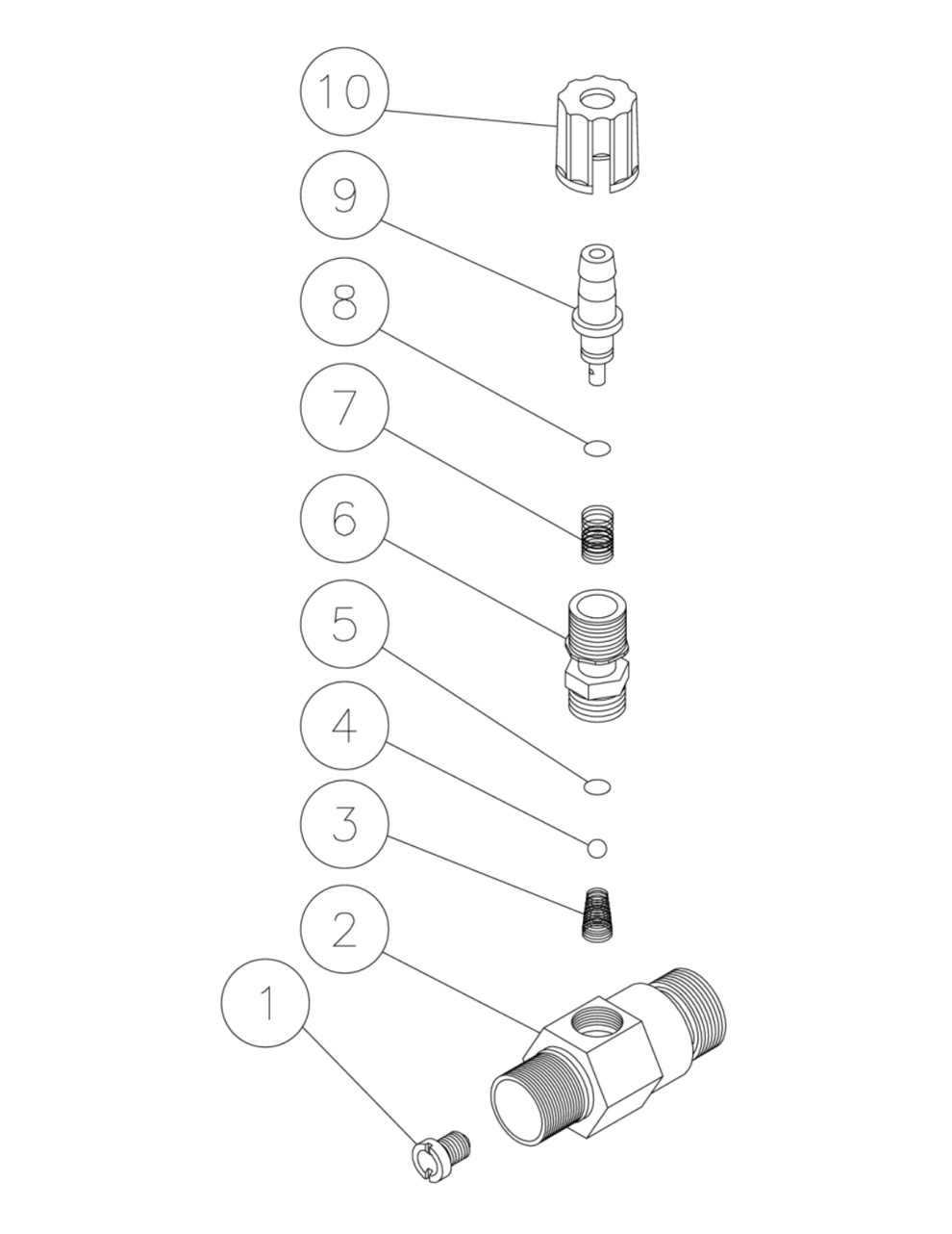HSP-2003-1MGH/1MGV/3MGH/3MGV, HSP-2403-3MGH/3MGR, HSP-3004-1MGH/1MGV Detergent Injector Assembly Parts By Mi-T-M