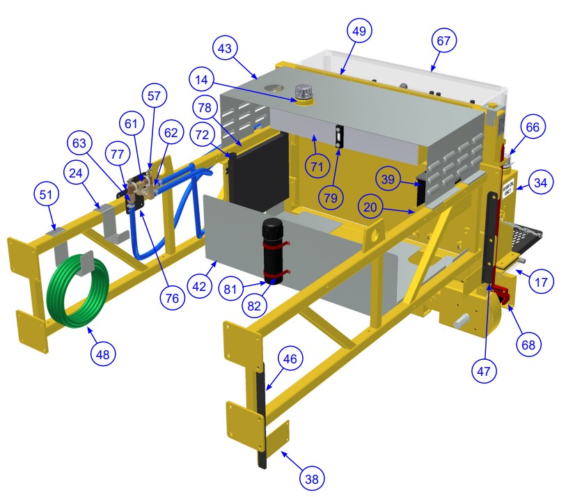 TRTP255T4 Triple Roller Tube Pavers Motor End Assembly-1 Parts by Allen Engineering