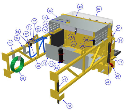 TRTP255T4 Triple Roller Tube Pavers Motor End Assembly-1 Parts by Allen Engineering