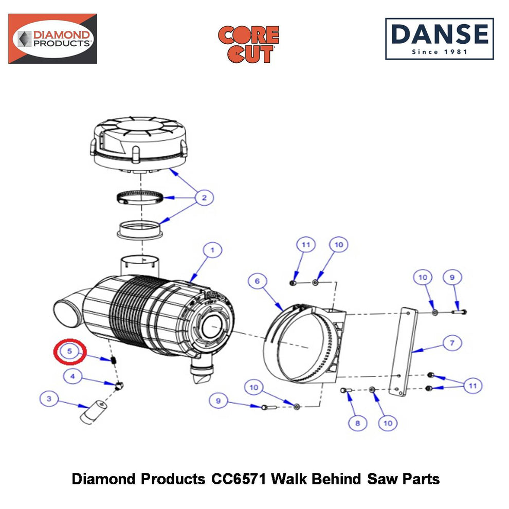 1/8" Close Nipple (brass) 3200117 Fits Core Cut CC6571 Walk Behind Saw By Diamond Products