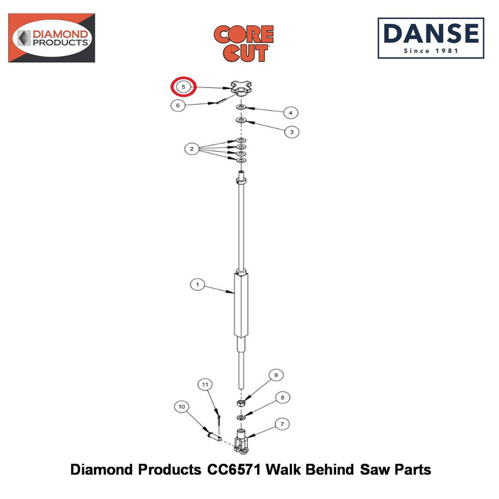 Depth Stop Knob 6010095 Fits Core Cut CC6571 Walk Behind Saw By Diamond Products