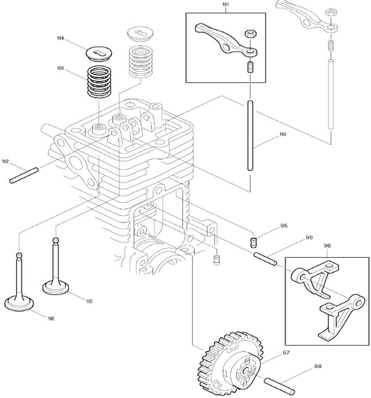 EM4250CA 4 Stroke Brush Cutter Assembly Part 5 by Makita