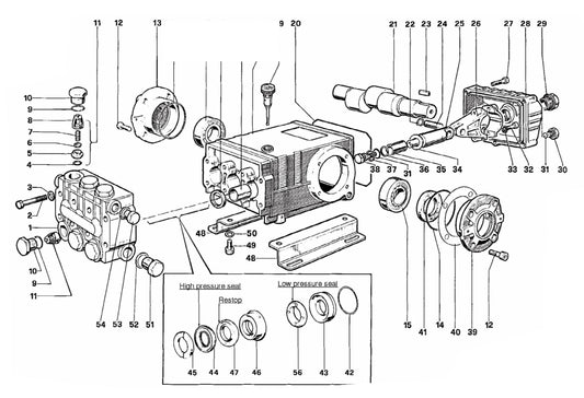 BE HW4013HBG Pressure Washer Pump Breakdown Assembly Parts by BE Power Equipment