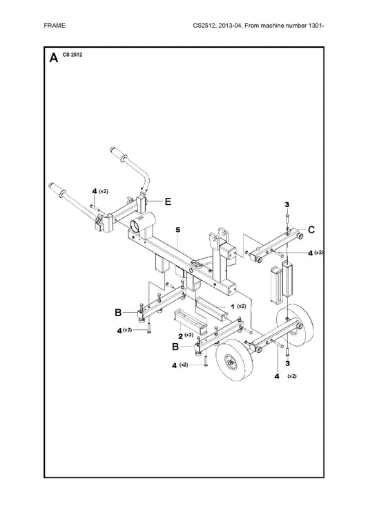 Frame Assembly  Parts For Wire Saw CS 2512 By Husqvarna