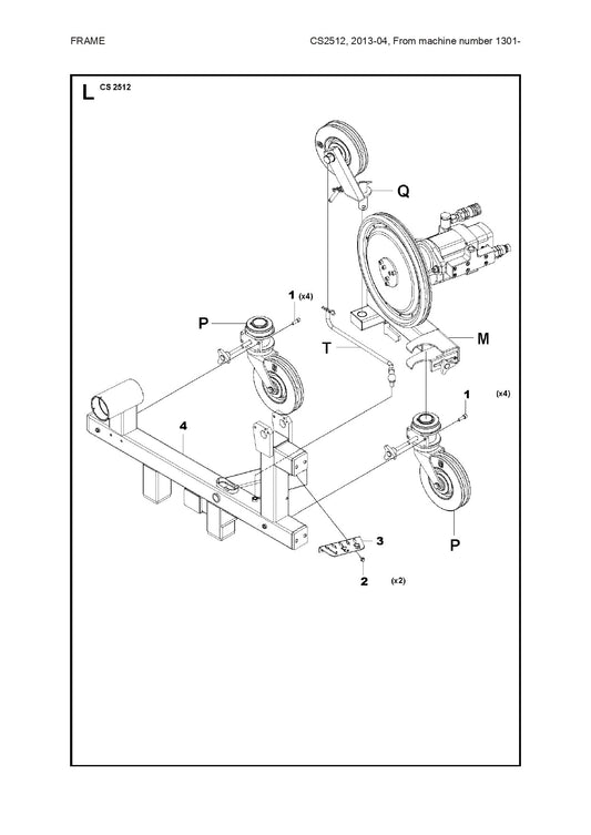 Frame Assembly 2 Parts For Wire Saw CS 2512 By Husqvarna