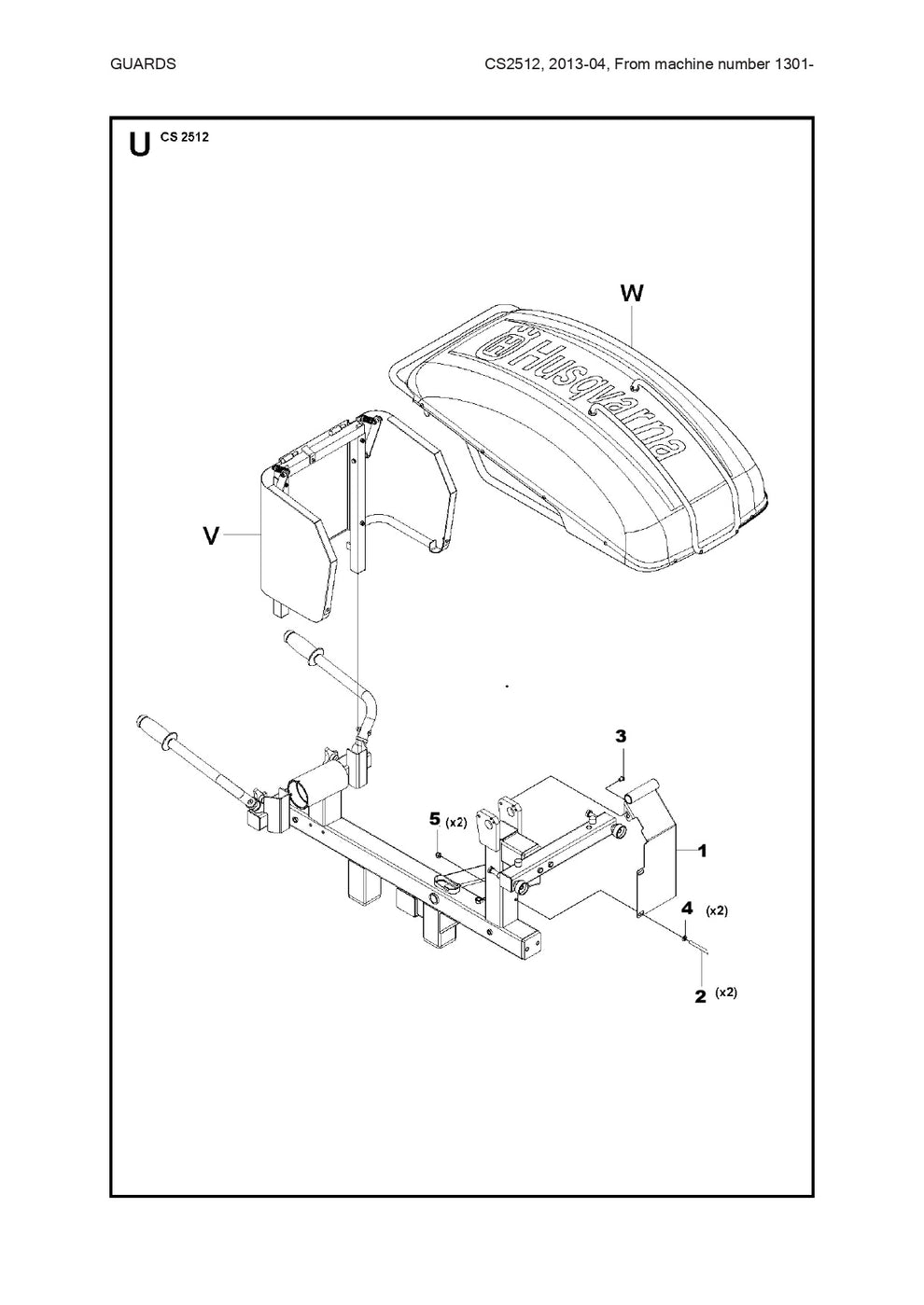 Guards Fig.1 Parts For Wire Saw CS 2512 By Husqvarna