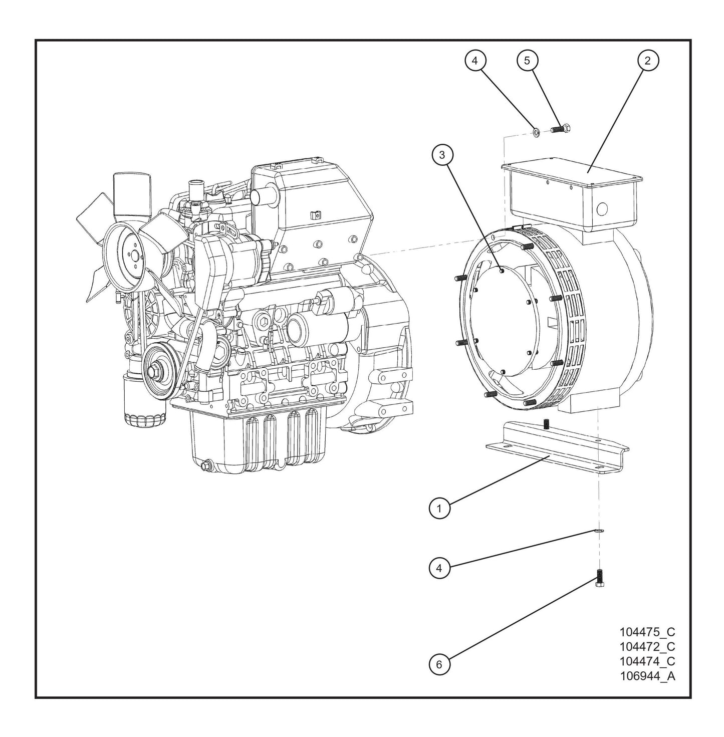 6/8kW Marathon Generator Options Parts By Allmand
