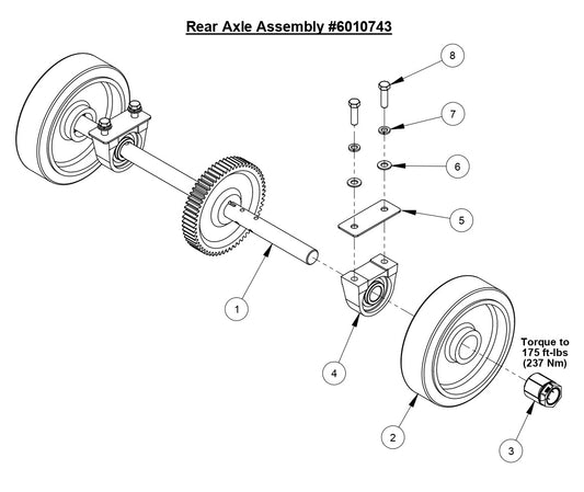 CC6571/6571-3 Rear Axle Assembly