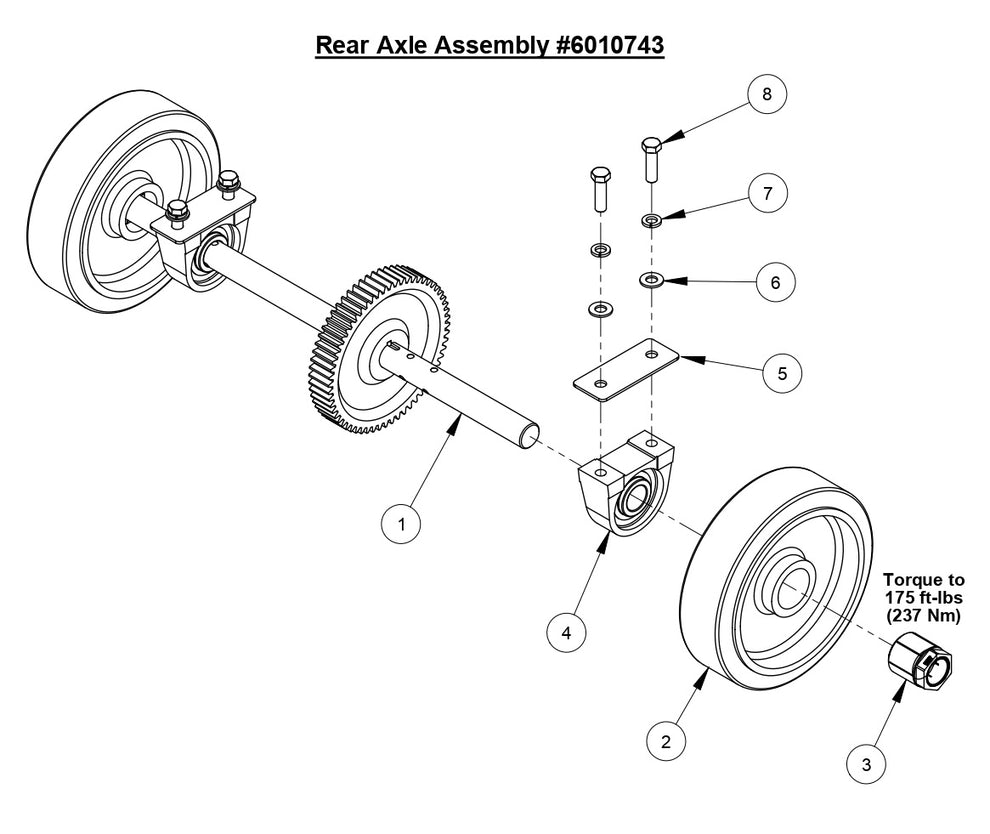 CC6571/6571-3 Rear Axle Assembly