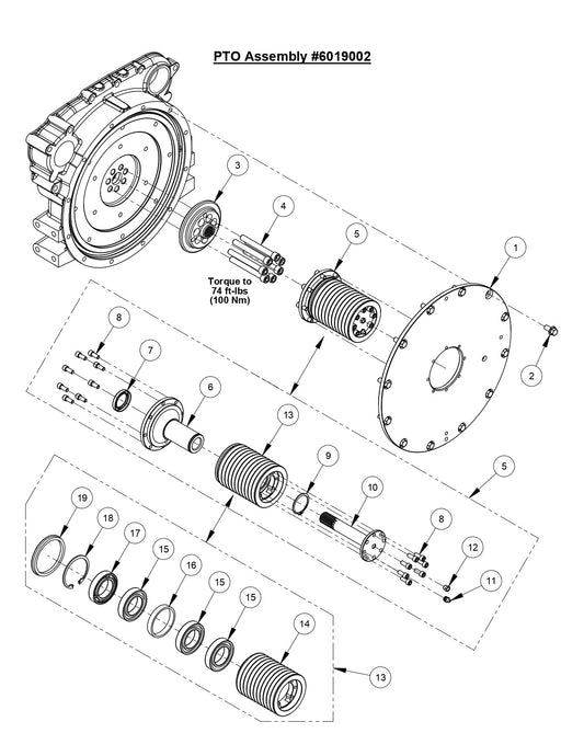 CC6571 PTO Assembly