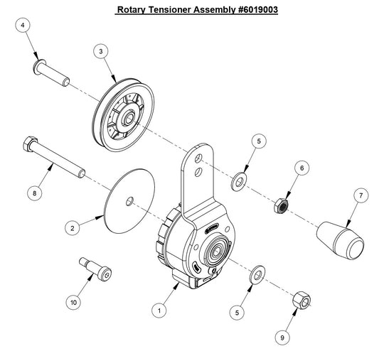 CC6571/CC6571-3 Rotary Tensioner Assembly