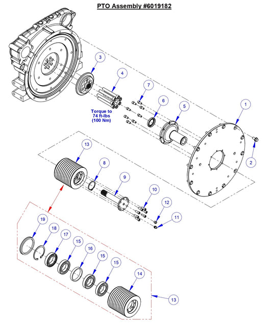 CC6571-3 PTO Assembly