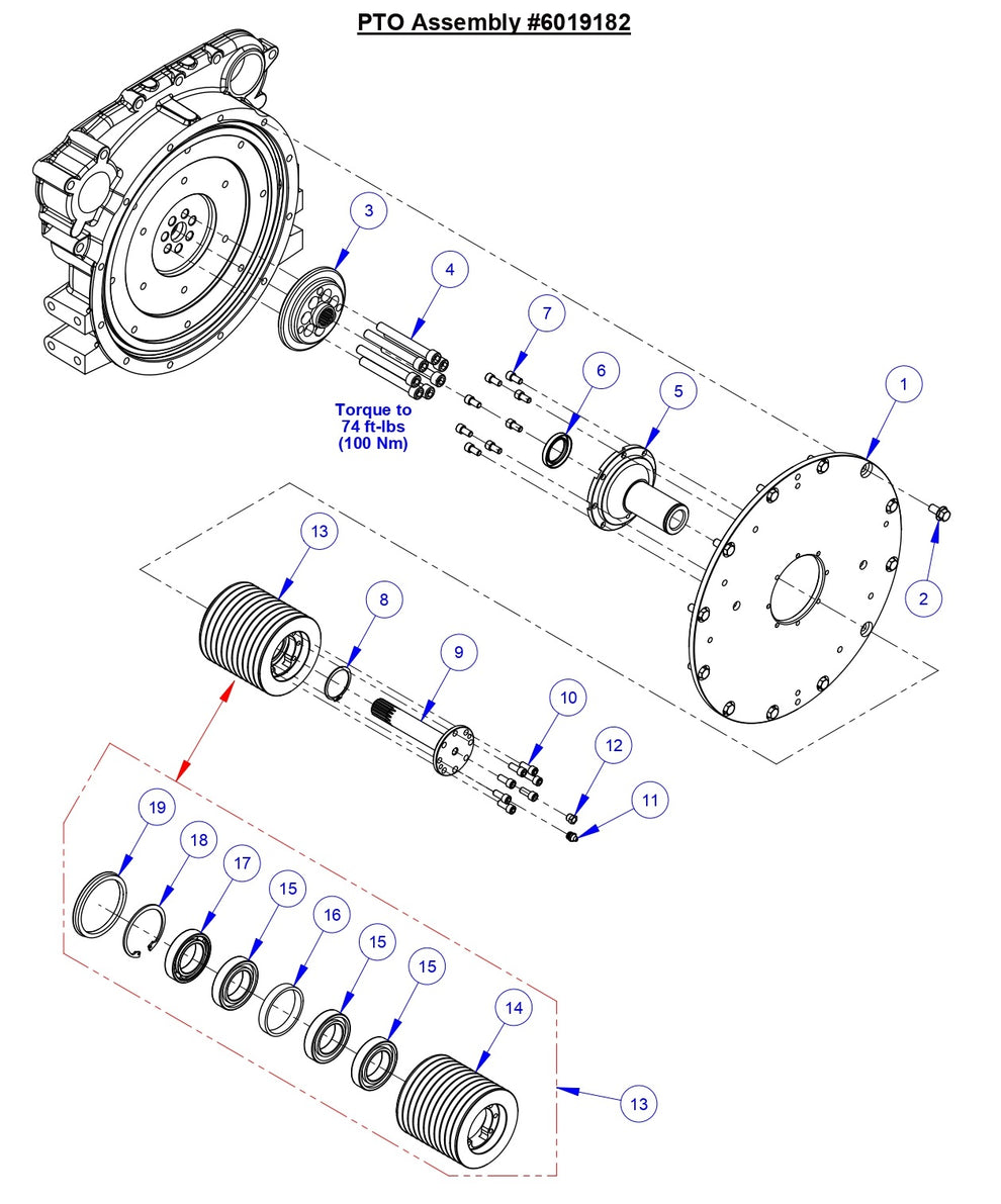 CC6571-3 PTO Assembly