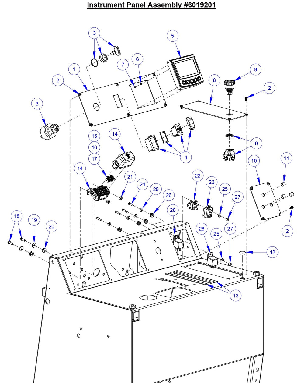 CC6571/CC6571-3 Instrument Panel Assembly