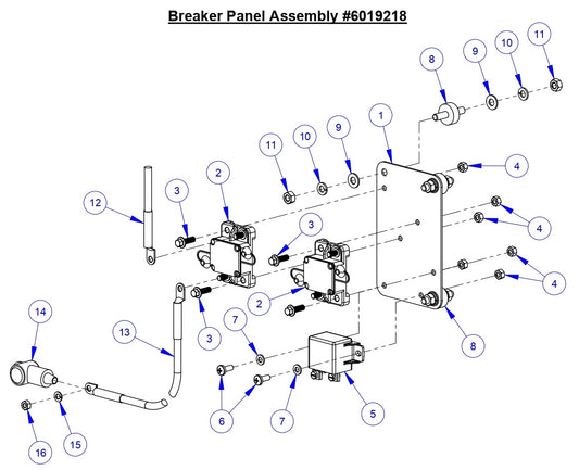 CC6571/CC6571-3 Breaker Panel Assembly