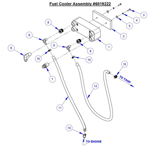 CC6571/CC6571-3 Fuel Cooler Assembly