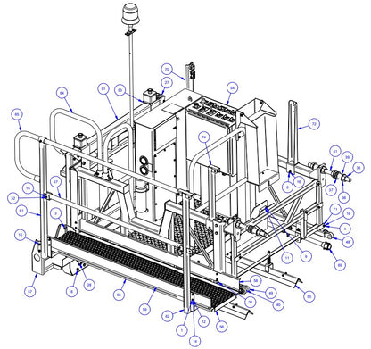 TRTP275 Triple Roller Tube Pavers Operator End Assembly Parts by Allen Engineering