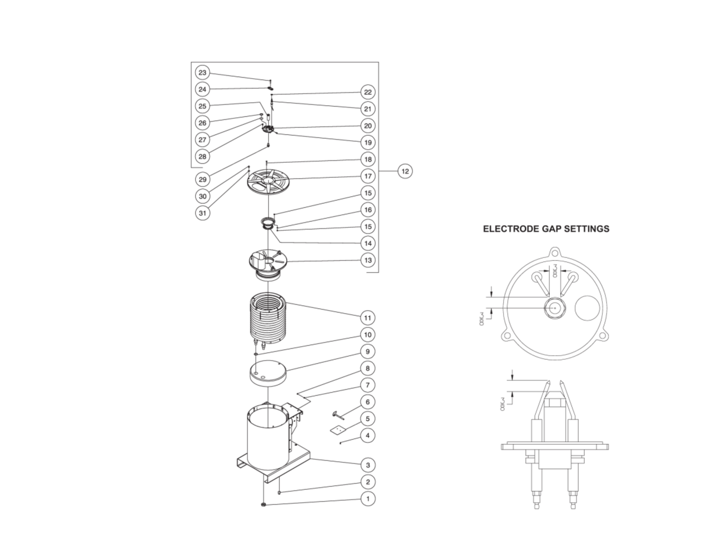 HSP-2003-3MGV (sn:15010744-15035591) Boiler Assembly Parts by Mi-T-M