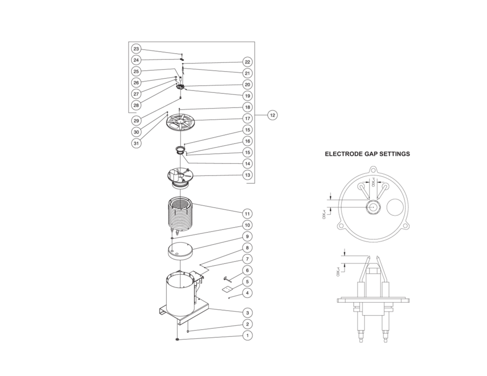HSP-2003-3MGV (sn:15010744-15035591) Boiler Assembly Parts by Mi-T-M