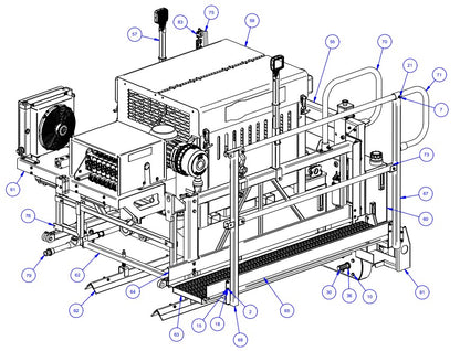 TRTP275 Triple Roller Tube Pavers Idle End Assembly Parts by Allen Engineering