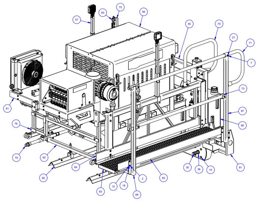 TRTP275 Triple Roller Tube Pavers Idle End Assembly Parts by Allen Engineering