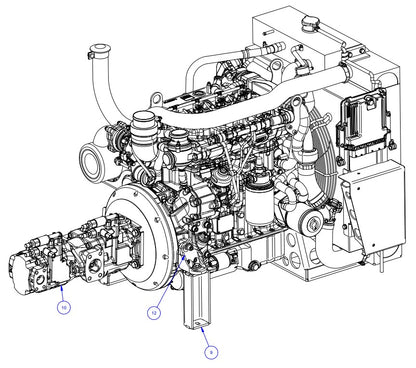 TRTP275 Triple Roller Tube Pavers Engine Assembly Parts by Allen Engineering