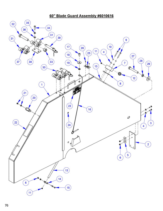 CC9074DK 60&quot; Blade Guard Assembly Parts