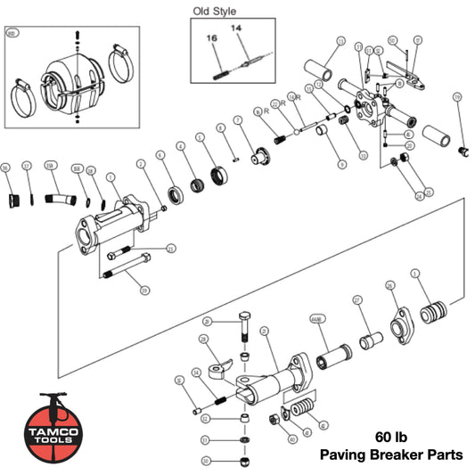 41024187C Muffler for PB-60 60 lb Paving Breaker / Hammer 