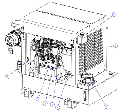 TRTP275 Triple Roller Tube Pavers Engine Cabinet Assembly Parts by Allen Engineering