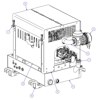 TRTP275 Triple Roller Tube Pavers Engine Cabinet Assembly Parts by Allen Engineering