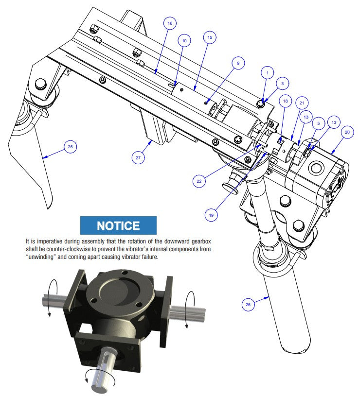 TRTP275 Triple Roller Tube Pavers LH Rack Assembly Parts by Allen Engineering