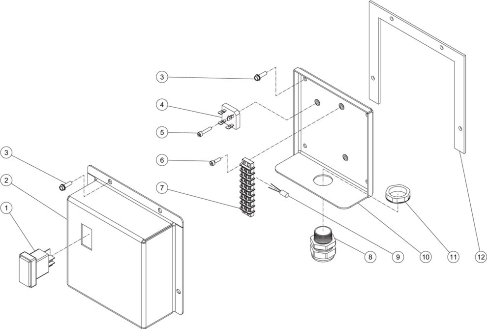 HSP-2503-0MMH (sn:0-15100771), (sn:15091720-15100771), HSP-2503-0MMK/0MMM/0MMS Electric Box Assembly Parts By Mi-T-M