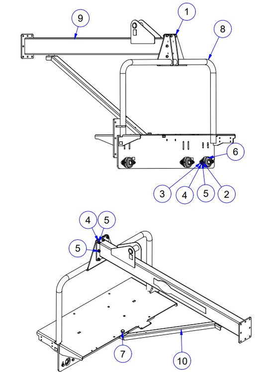 TRTP75 General Arrangement Idle End Assembly Parts by Allen Engineering