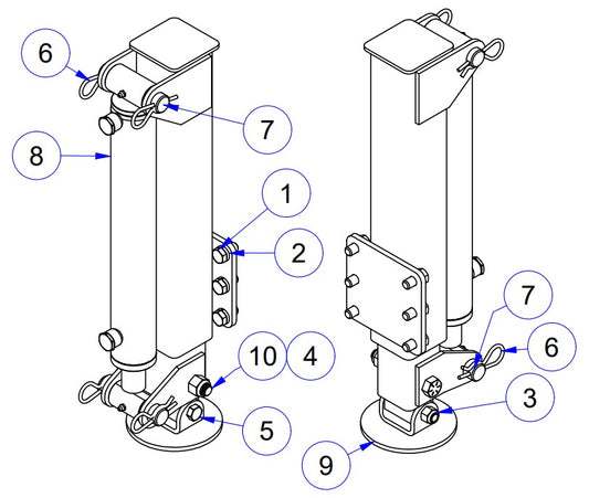TRTP75 Steering Leg Assembly Parts by Allen Engineering