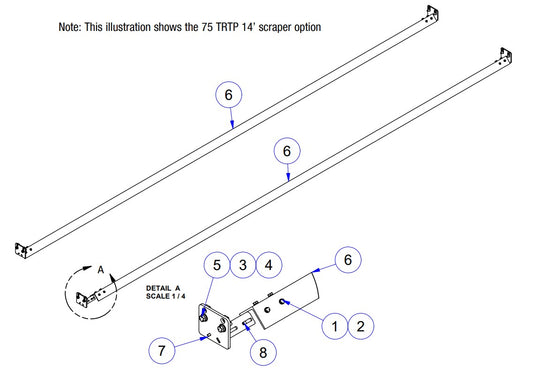 TRTP75 Kit, Scraper Assembly Parts by Allen Engineering