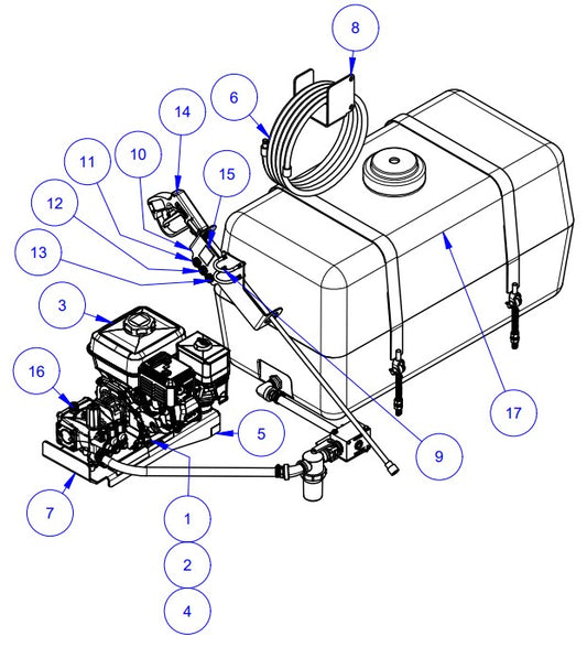 TRTP75 Option, Power Washer Assembly Parts by Allen Engineering