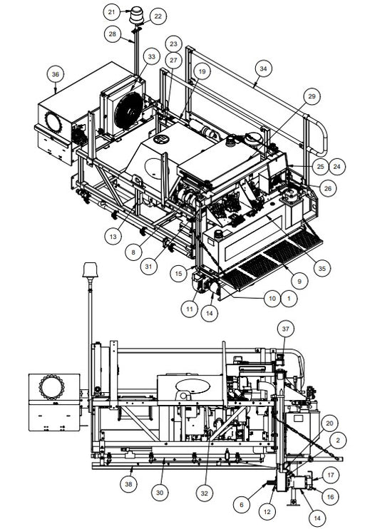 TRTP265 General Arrangement - Motor End Assembly Parts by Allen Engineering