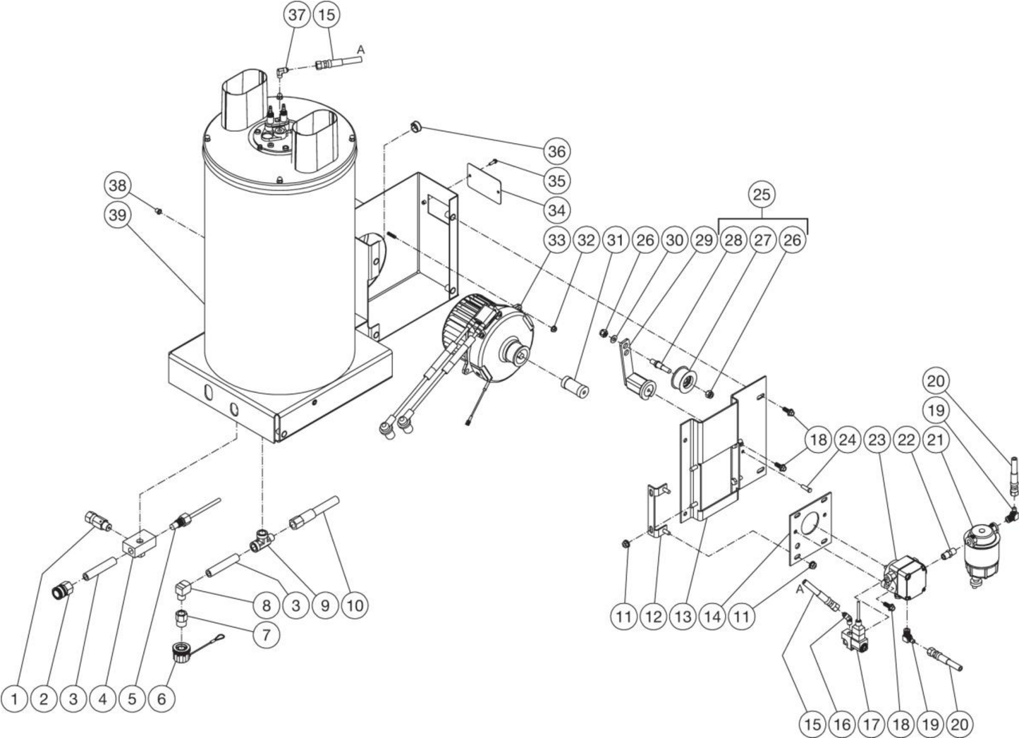 HSP-3003-3MGR/3MGV/HSP-3004-3MGV/3MGR (sn:15070470-15074024)/(sn:15074025-99999999) Heat Exchanger/EMF System Parts By Mi-T-M
