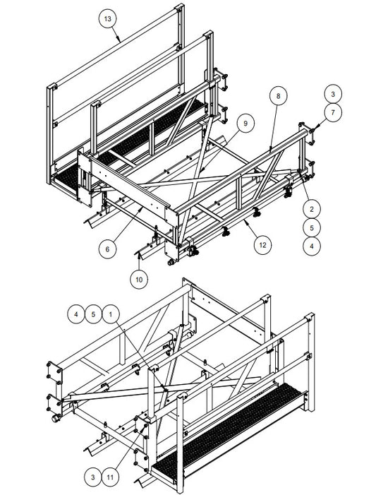 TRTP265 6’ Frame Section Assembly Parts by Allen Engineering