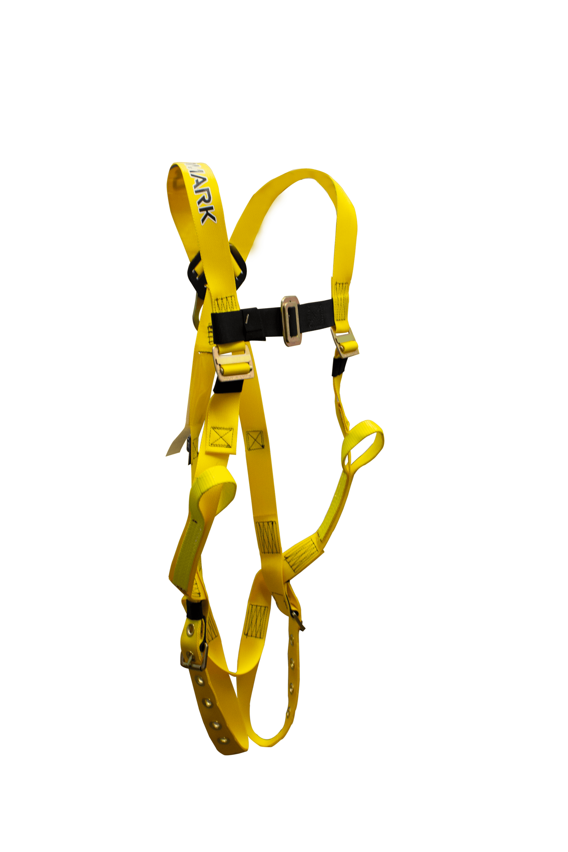 650LS Full Body Harness, single back dorsal d-ring, web torso loops, tongue buckle legs by FrenchCreek Production Yellow