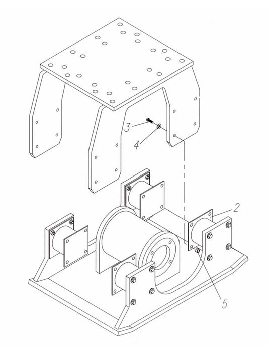 HP65 II-24 (S/N upto 651099) Optional Bolt-On Style FT Hanger Bracket and Mounting Assembly Parts