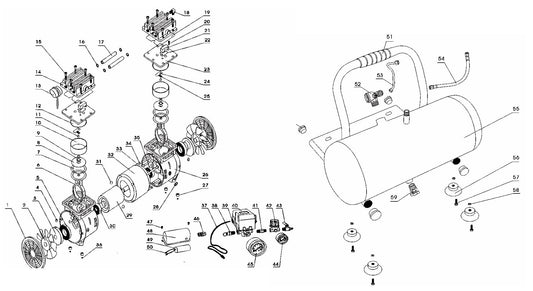 BE AC072 Air Compressor Assembly Parts by BE Power Equipment