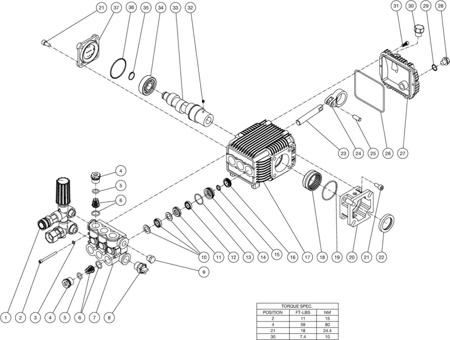 CA-2703-1MMH/1MMK (sn:10863747-99999999), CA-2403-2MMH (sn:0-99999999), CA-2703-1MMM/1MMV/2MMH (sn:0-99999999) Pump Assembly Parts By Mi-T-M