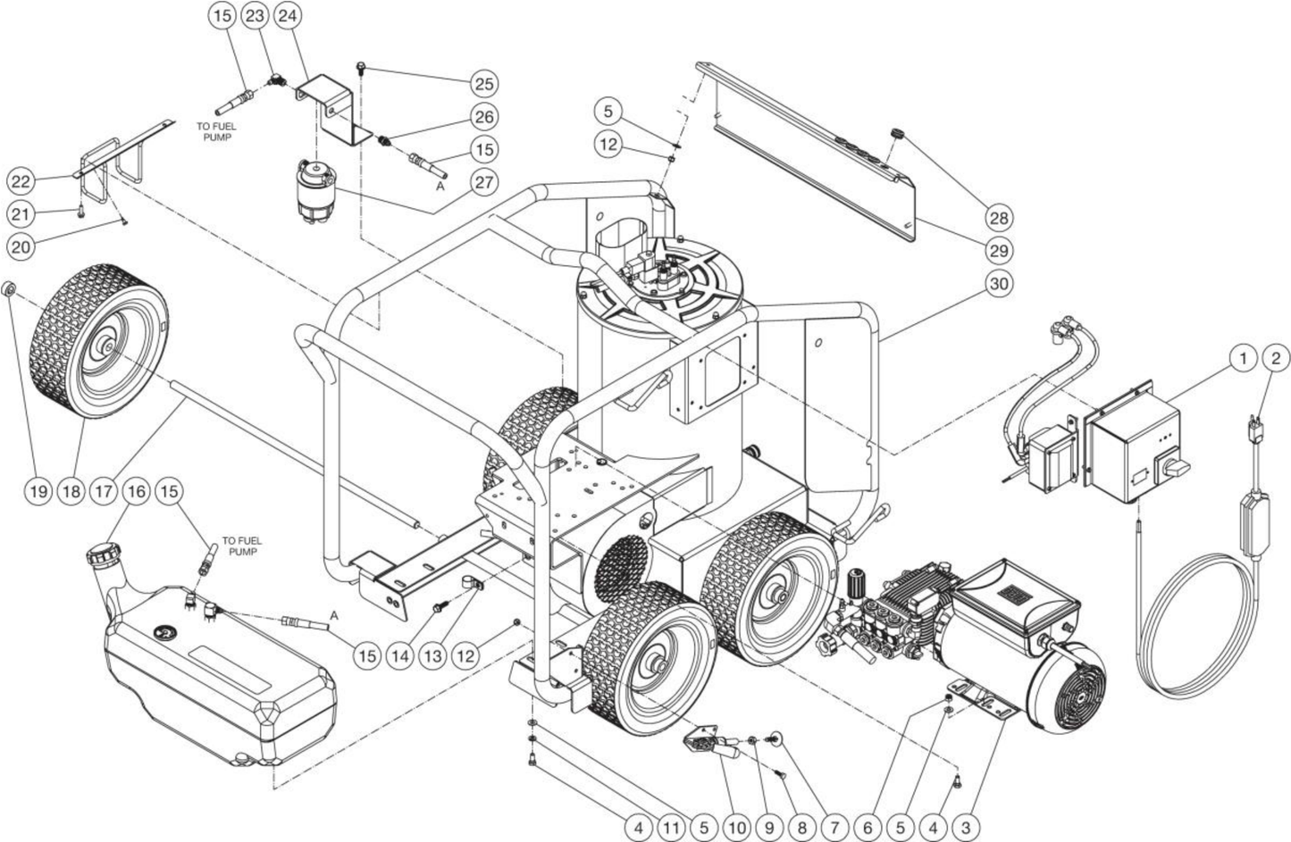DH-1002-SE0E1M, DH-1502-SE0E1M, DH-2003-SE0E2M Frame Assembly Parts by Mi-T-M