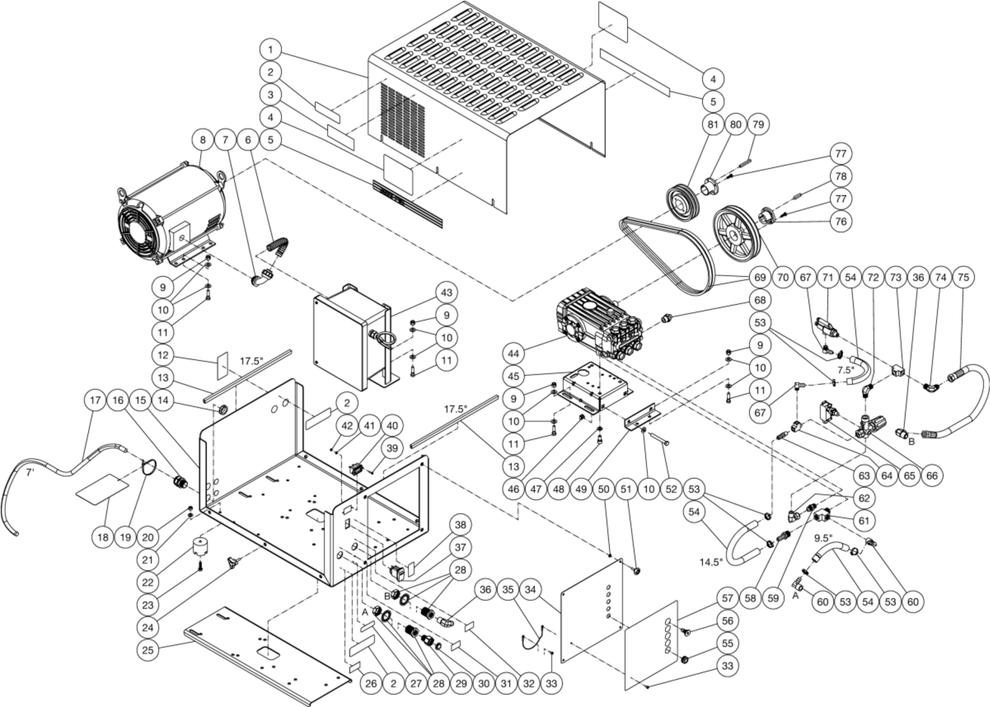 DH-2503-AE0E4G ( sn:0-15131522 ) CW Unit Assembly Parts By Mi-T-M