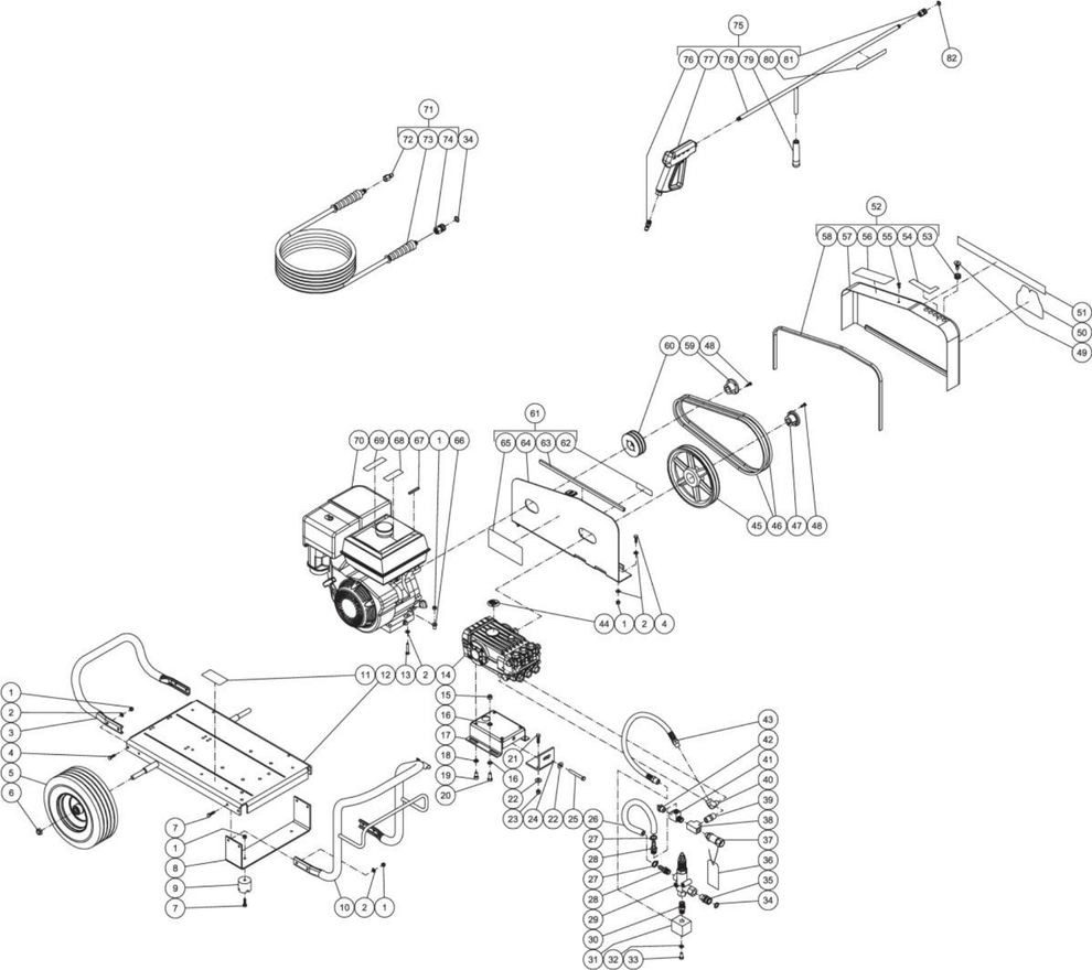 CW-2505-4MGR (sn:10552632-99999999) Frame Assembly Parts By Mi-T-M