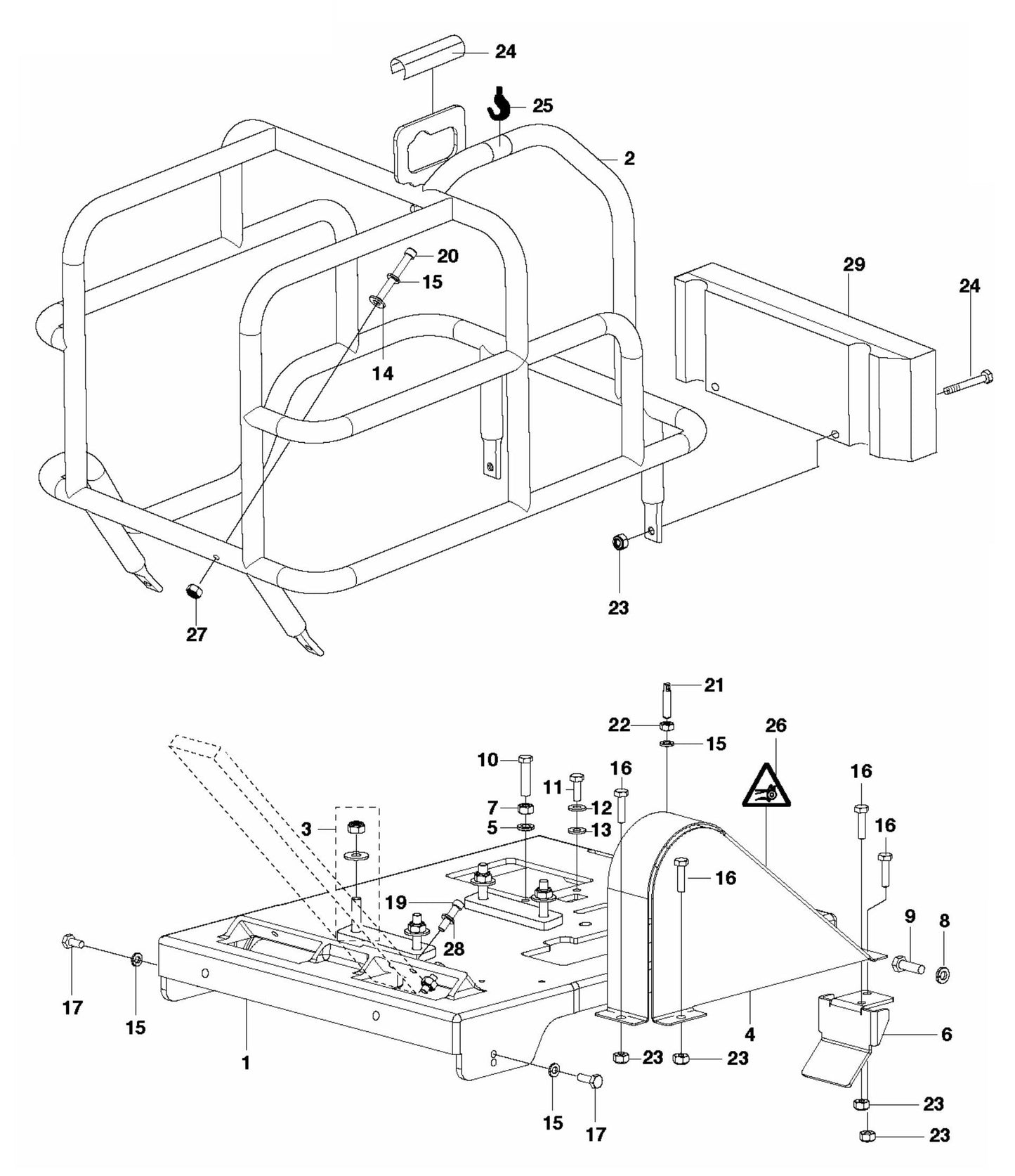 Soff Cut 150 D Mainframe Assembly Parts by Husqvarna